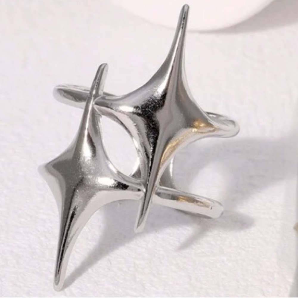 Silver Stars Open Ring - Picture 4 of 7